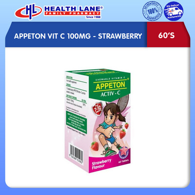 APPETON VIT C 100MG- STRAWBERI (60'S)